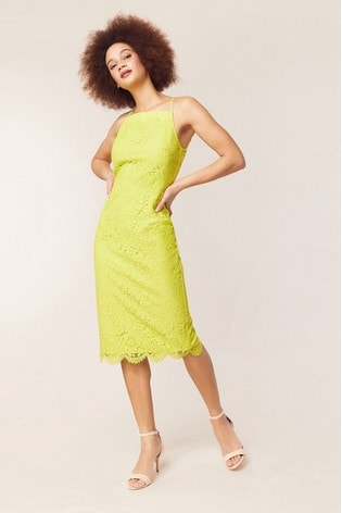 Oasis yellow lace dress clearance