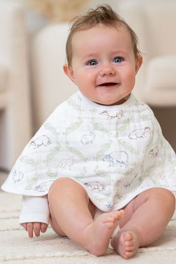 Buy aden anais Baby White Essentials Cotton Muslin Harmony Burpy Bib from Next Denmark