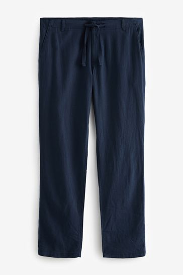 Next mens linen drawstring trousers 2025