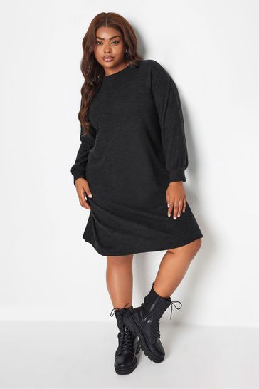 Yours Curve Black Soft Touch Jumper Dress