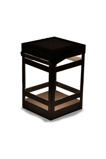 Callow Black Outdoor Garden Solar Square LED Light Lantern