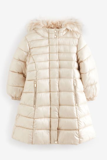 Ladies cream padded on sale coat