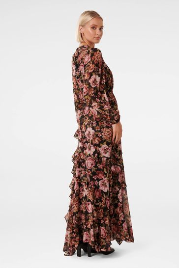 Buy Forever New Black Maria Ruffle Maxi Dress from Next Luxembourg