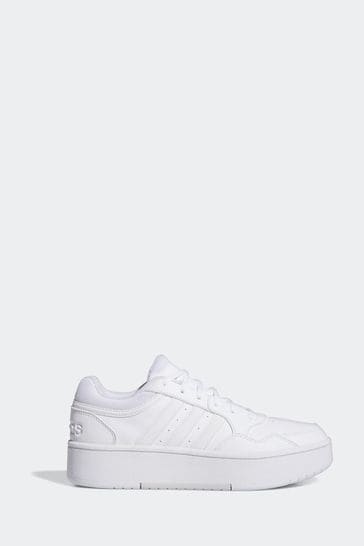 adidas White Originals Hoops 3.0 Bold Trainers