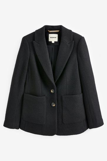 Black textured blazer hotsell