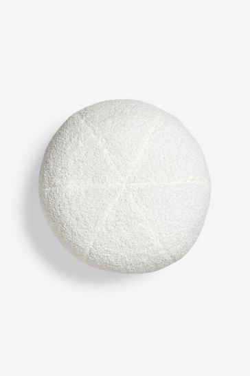 Round white cushion top