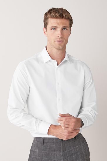 White Regular Fit Single Cuff Cotton Shirts 3 Pack