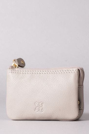 Pebbled leather top coin purse