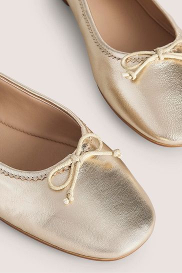 Buy Boden Gold Kitty Flexi Sole Gold Ballet Pumps from Next Austria
