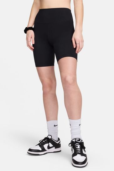 Nike Black Dri-FIT One High Waisted 8 Cycling Shorts
