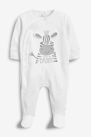 Love My Daddy Zebra Sleepsuit (0-18mths 