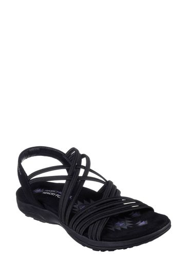 Skechers black reggae sandals sales