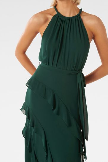 Halter neck 2025 frill dress