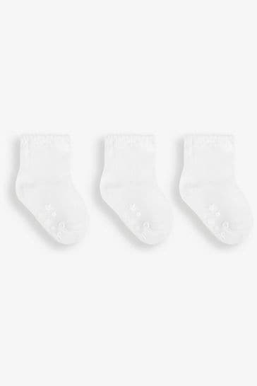 JoJo Maman Bébé White 3-Pack Princess Socks
