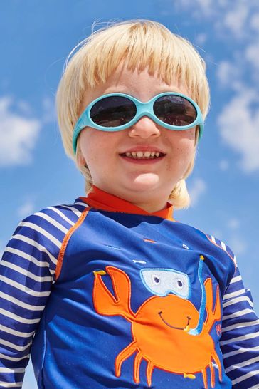 JoJo Maman Bébé Blue Crab UPF 50 Sun Protection Rash Vest