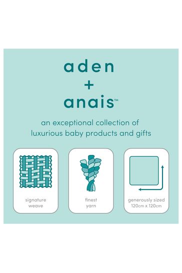 Buy Blue Kids aden anais Large Cotton Muslin Blanket Rising