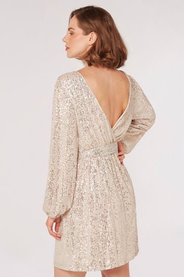 Cream sparkle dress clearance
