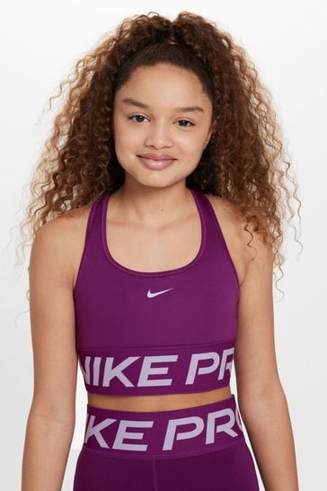 Nike Purple Pro Swoosh Bra