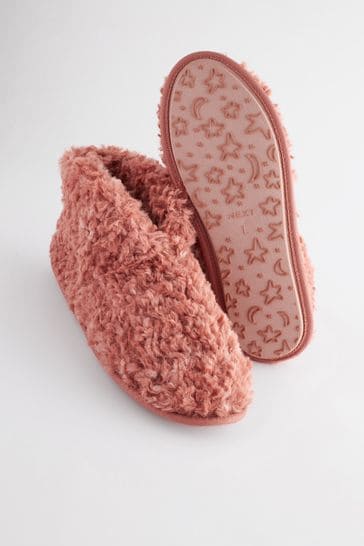 Pink Recycled Faux Fur Cosy Boot Slippers