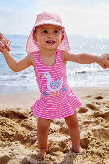 Baby girl pink swimsuit deals