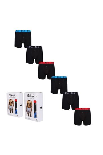 Pringle Black Button Fly Boxers Multi Pack