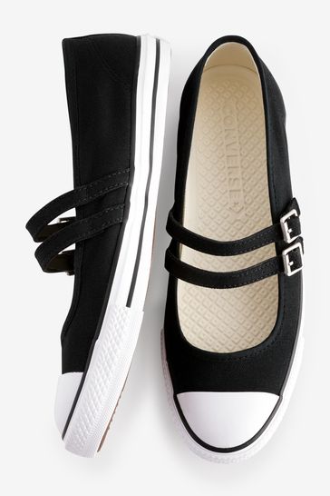 Converse chuck taylor mary jane white canvas shoes 2025