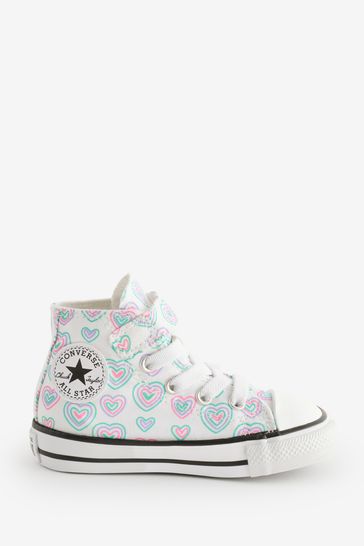 Buy Converse Pink Chuck Taylor Rainbow Heart 1V Infant Trainers from Next Kuwait