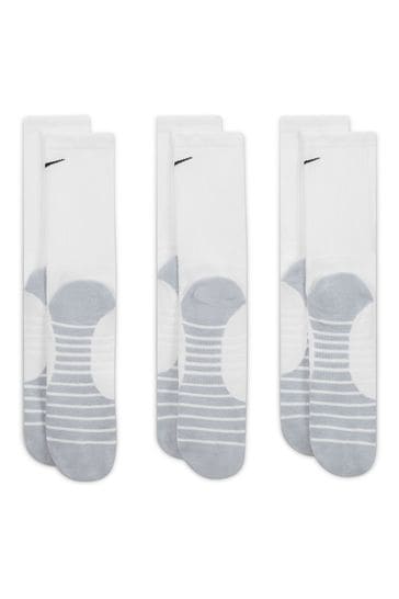 Nike dri fit cushion crew socks white hotsell