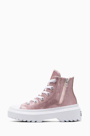 Buy Converse Pink Junior Chuck Taylor Gliiter Lugged Lift Boots from Next Netherlands