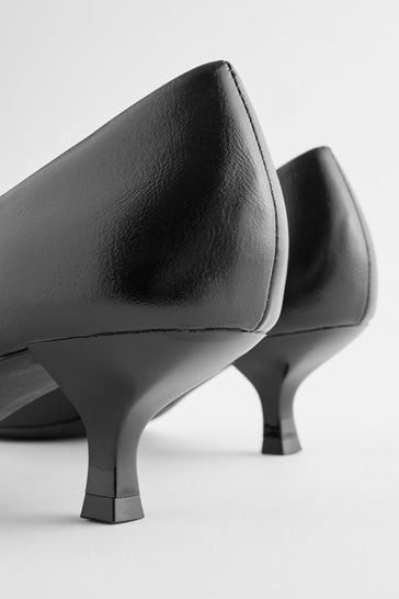 Buy Shiny Black Regular Wide Fit Forever Comfort Kitten Heel