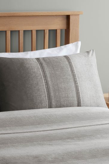 Catherine Lansfield Grey Denim Duvet Cover and Pillowcase Set