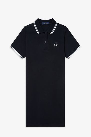 fred perry black twin tipped polo