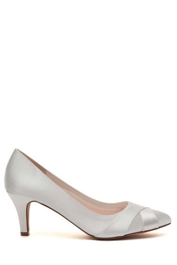 Rainbow Club White Wedding Lexi Satin Bridal Court Shoes