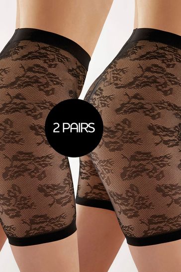 Buy Pretty Polly Lace Anti-Chafing Shorts 2 Pack from Next USA
