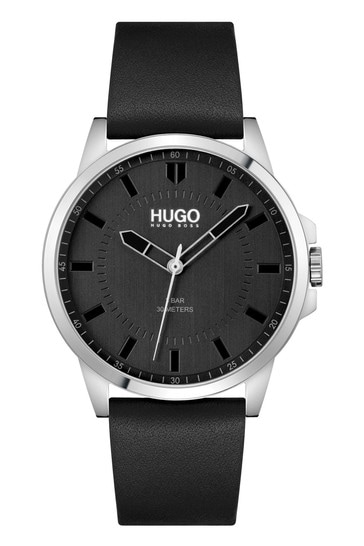 Buy HUGO First Leather Strap Watch from the Next UK online shop