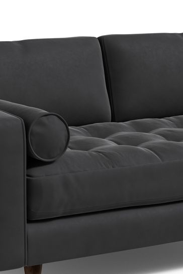 Buy MADE.COM Matt Velvet Charcoal Grey Scott 2 Seater Sofa from