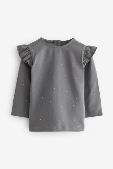 Pink Grey Baby Long Sleeve Tops 4 Pack