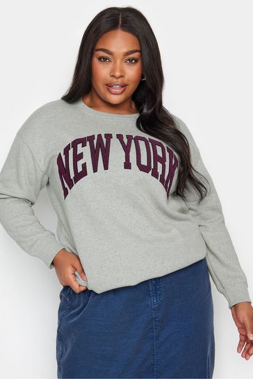 Embroidered sales slogan sweatshirt