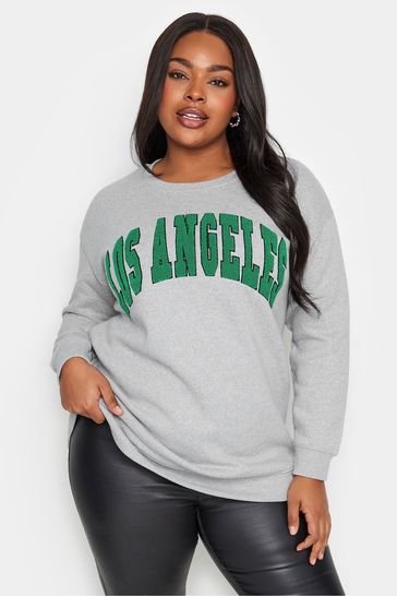 Grey slogan sweatshirt hotsell