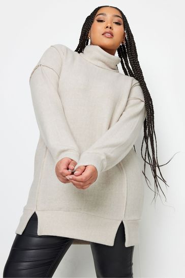 Yours Curve Natural Soft Touch Turtleneck Sweatshirt