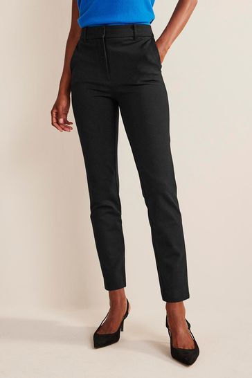 Boden Black Chrome Highgate Jersey Trousers