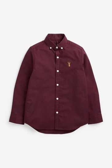 Plum Purple Long Sleeve Oxford Shirt (3-16yrs)