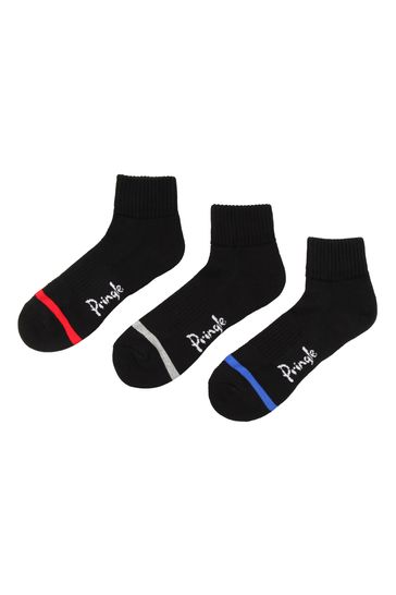 Pringle Black Sporting Ankle Socks