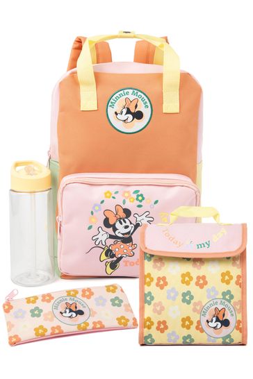Vanilla Underground Pink Disney Girls Minnie Mouse 4 Piece Backpack Set
