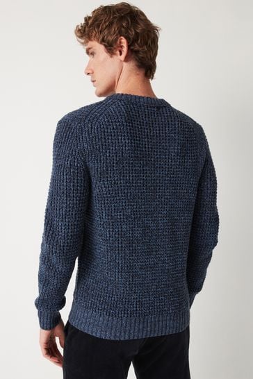 Blue knitted jumper online