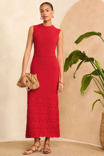 Knitted midi dress deals