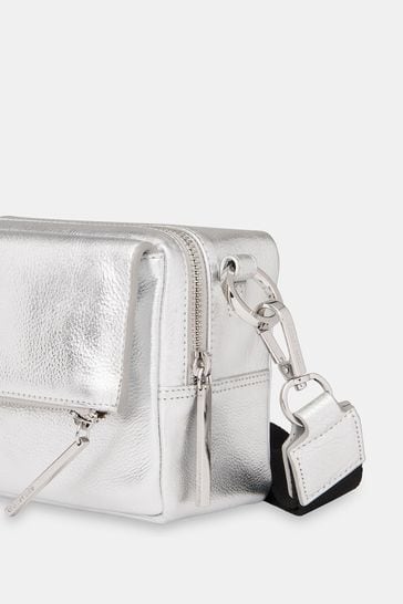 Whistles Silver Bibi Cross Body Bag