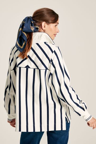 Buy Joules Burnham Cream Navy Jersey Relaxed Fit Sweatshirt from