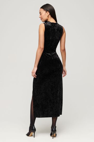 Black velvet hot sale maxi dress