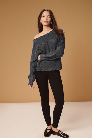 Off the shoulder cotton sweater online
